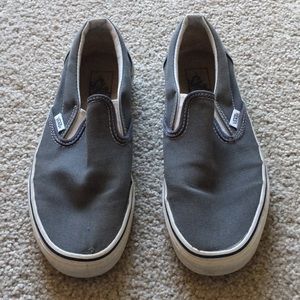 Vans slip on gray sneakers US size 6.5